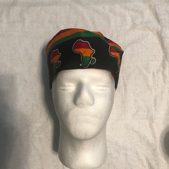 Set of 2 Kufi hats (Kente Print #1, and Pan African)  Kufi Hats - Picture 5 of 6